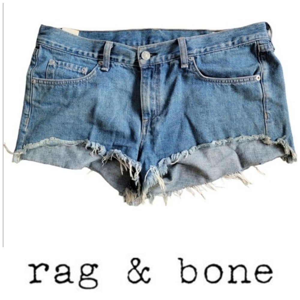 RAG & BONE Ultra Frayed Jean - Denim Shorts - Size 28